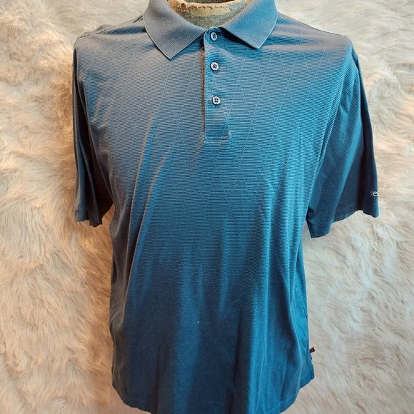 Weir Golf Men's Navy Blue Mercerized Cotton Polo Shirt Size L - Picture 1 of 7